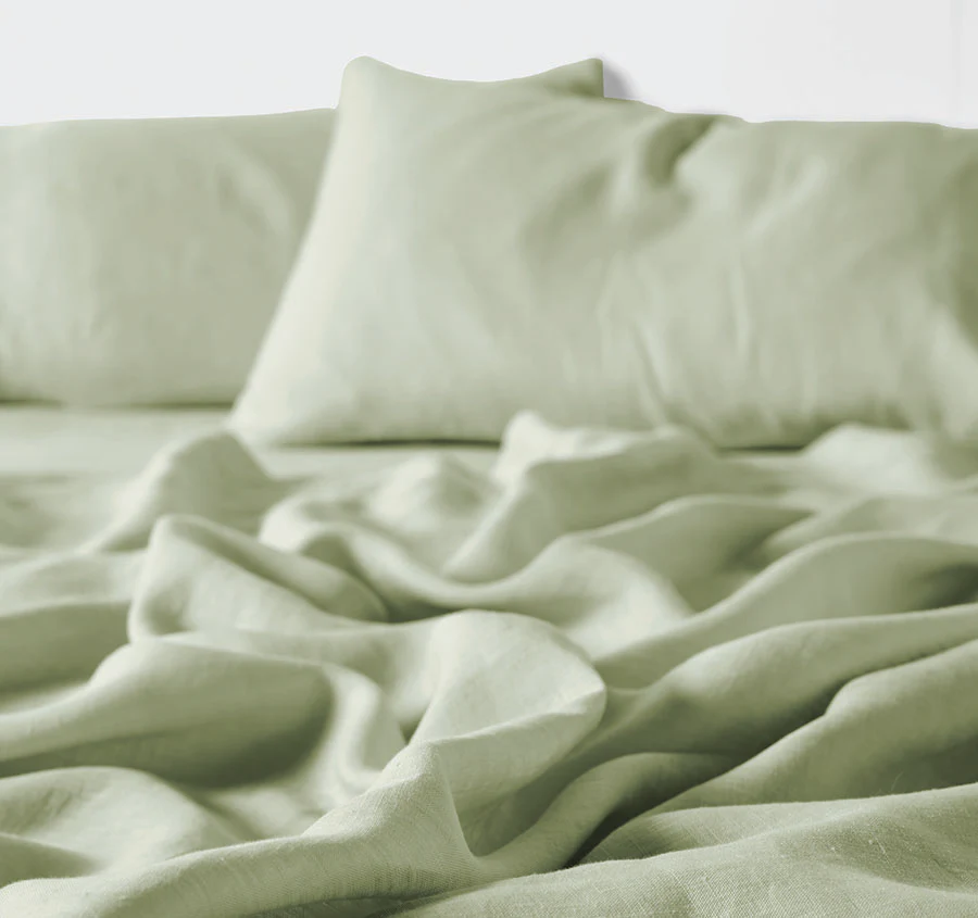 Nimes Linen Mega Sheet Set Range Wasabi - Image 4