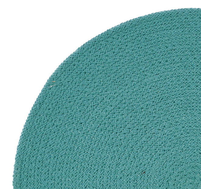 Plait 38cm Round Placemat Aqua - Image 2