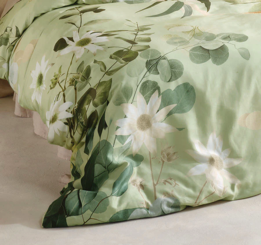 Priscilla Quilt Cover Set Range Green - Image 3