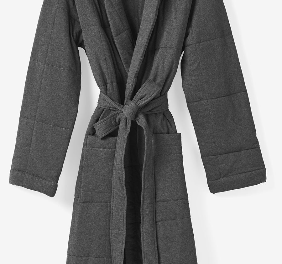 Ryland Jersey Bathrobe Charcoal - Image 2