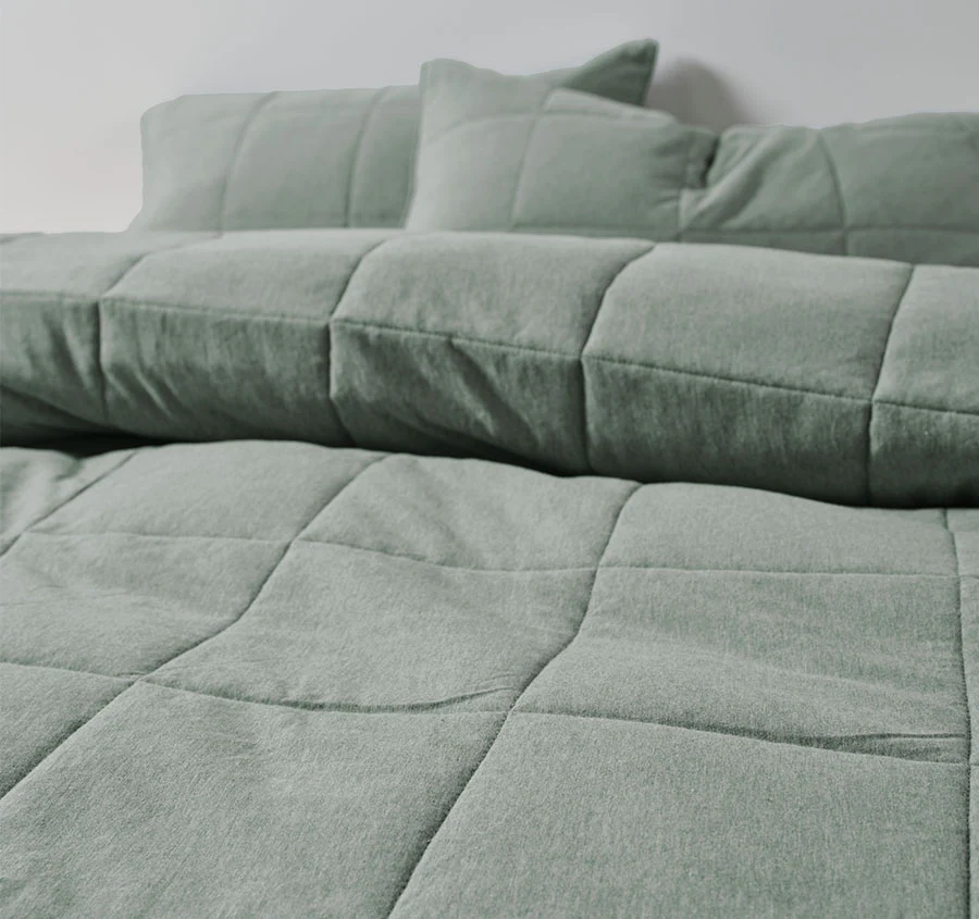 Ryland Jersey Quilt Cover Set Range Eucalyptus - Image 5