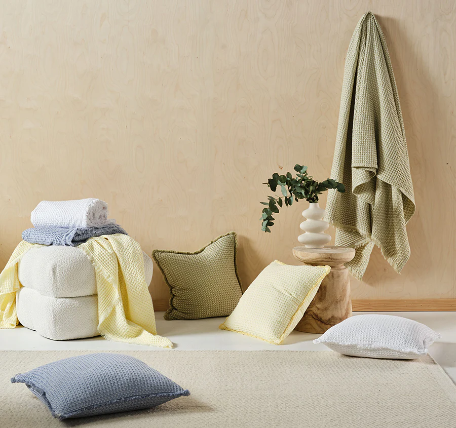 Saltwater 45x45cm Filled Cushion Butter - Image 4