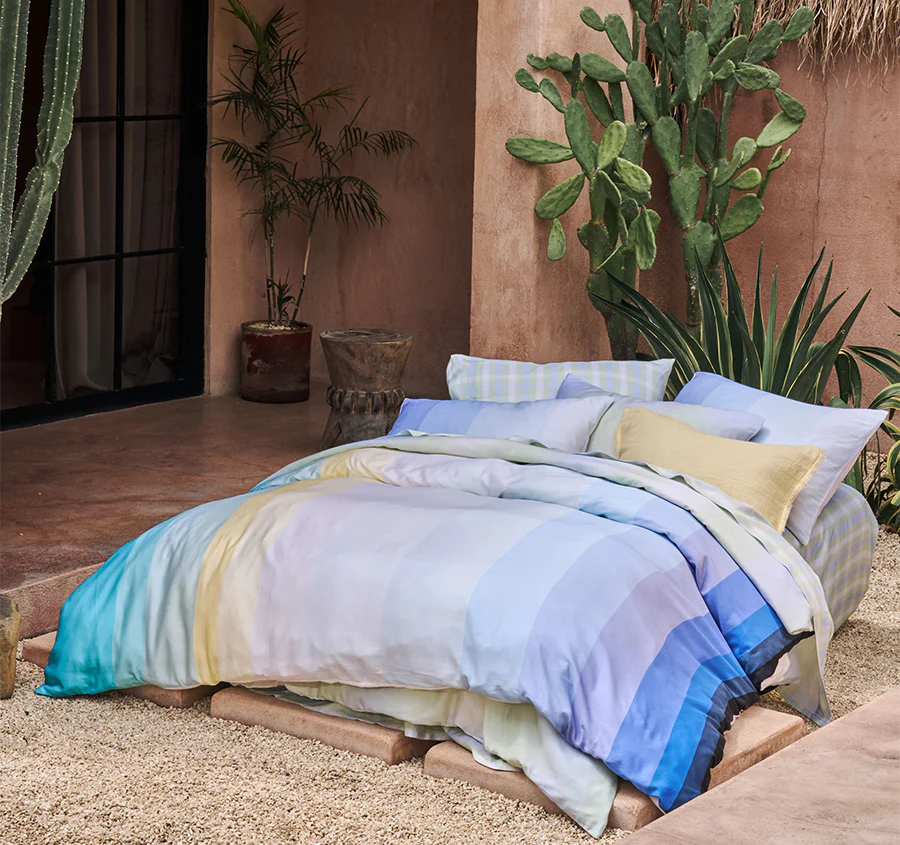 Sunrise Stripe Quilt Cover Set Range Clearwater - Image 6
