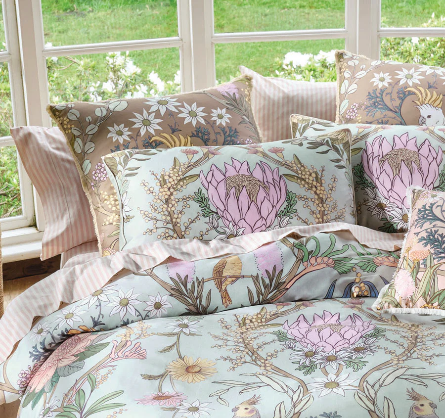 Victoria Quilt Cover Set Range Mist - Image 4