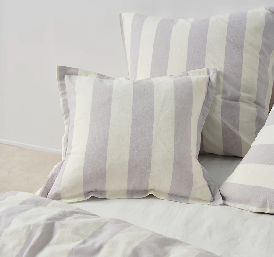Vintage Stripe 48x48cm Filled Cushion Lavender - Image 3
