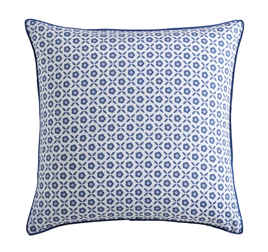 Avila European Pillowcase Blue