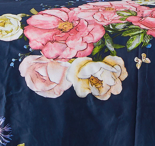 Bouquet Quilt Cover Set Range Navy - Image 2