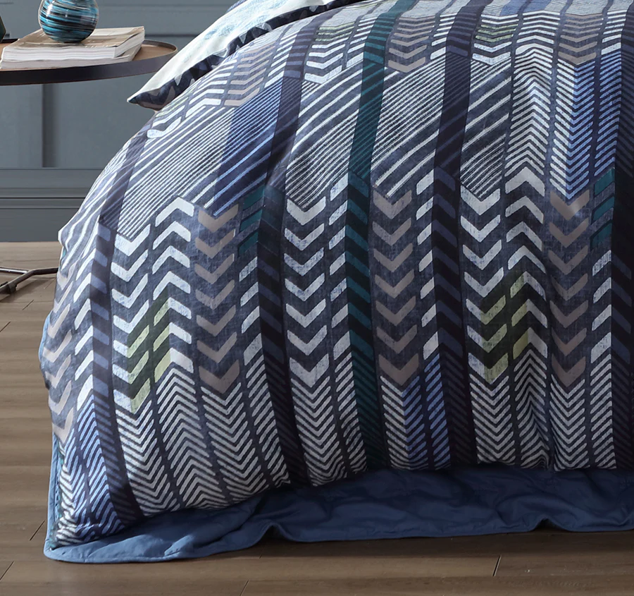 Homme Quilt Cover Set Range Navy - Image 3