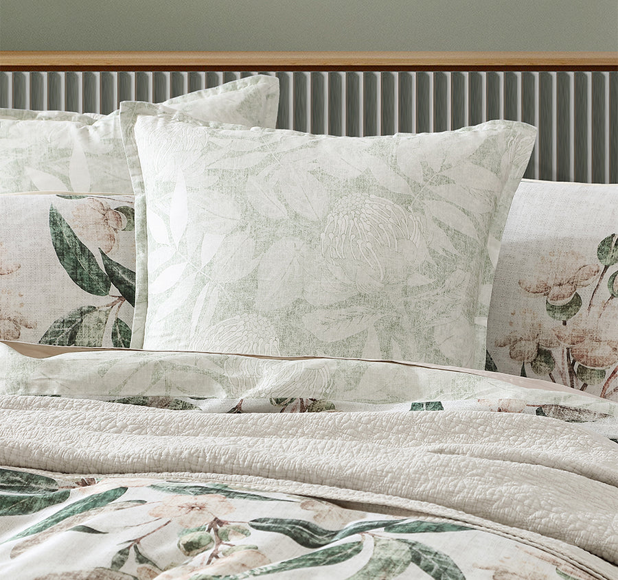 Leeton European Pillowcase Eucalyptus - Image 3