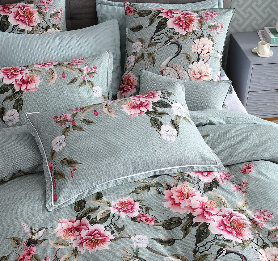 Lisha Quilt Cover Set Range Sage - Image 5