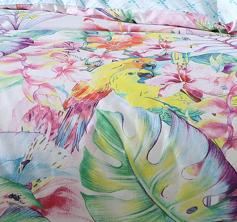 Parakeeta Quilt Cover Set Range Aqua - Image 2