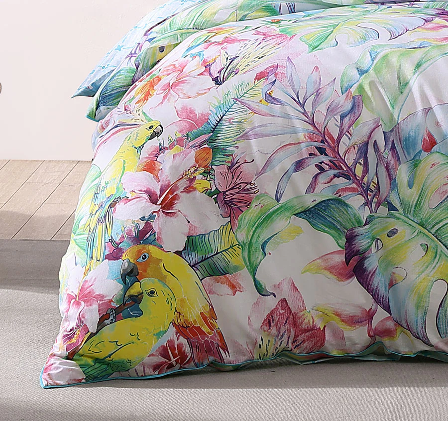 Parakeeta Quilt Cover Set Range Aqua - Image 3