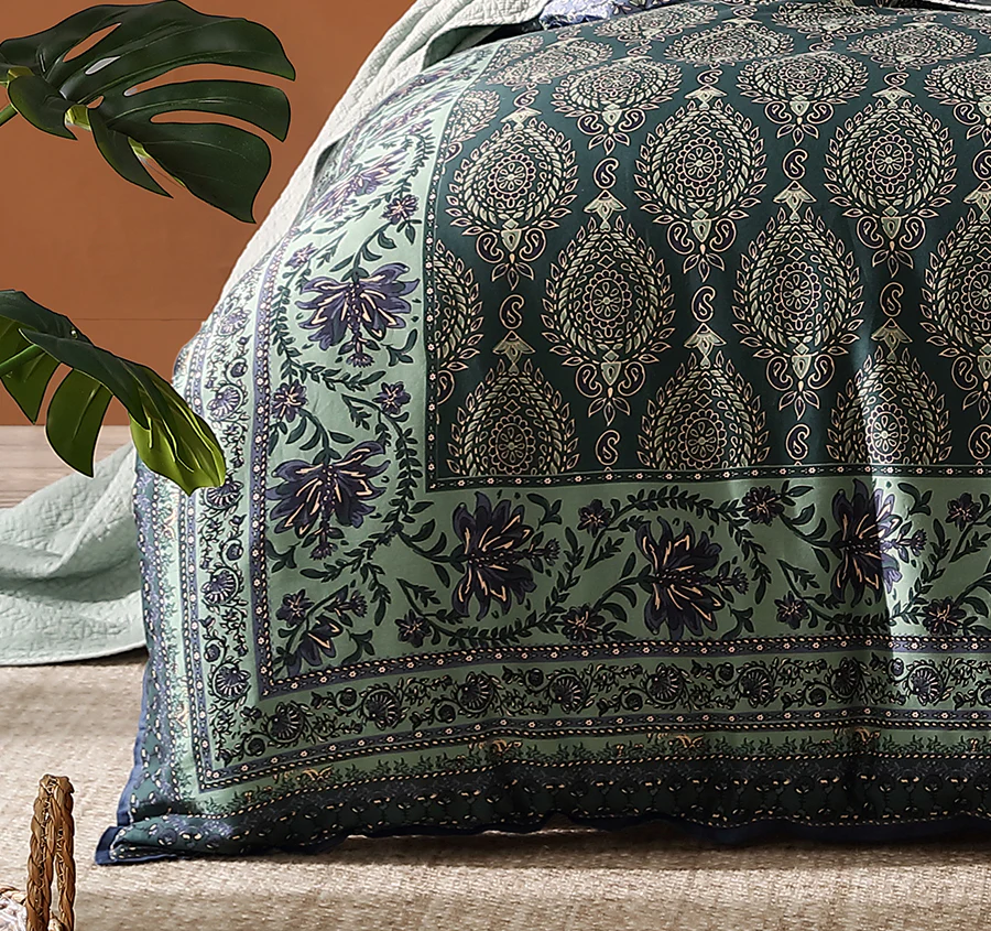 Priya Quilt Cover Set Range Pine - Image 3