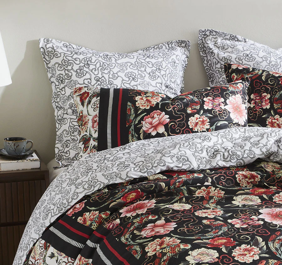 Shanghai Nights Quilt Cover Set Range Black - Image 4