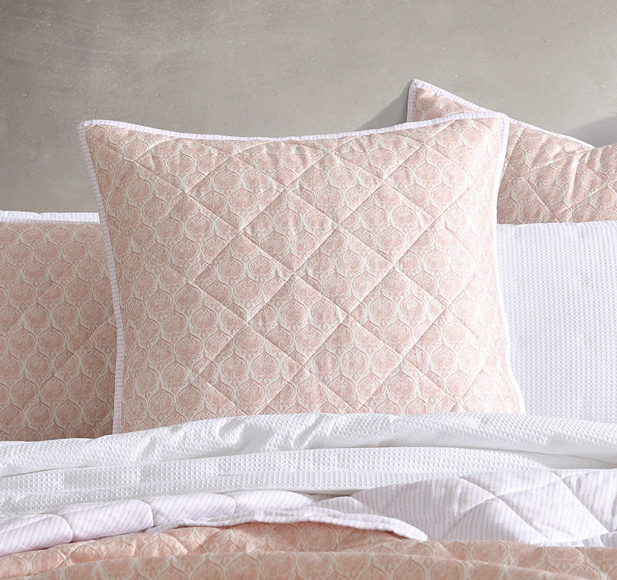 Shelby European Pillow Sham Rose - Image 3