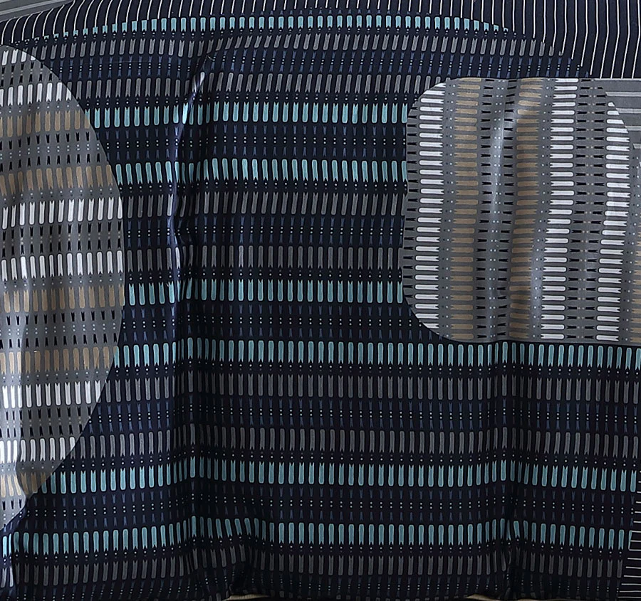 Statham Quilt Cover Set Range Navy - Image 2