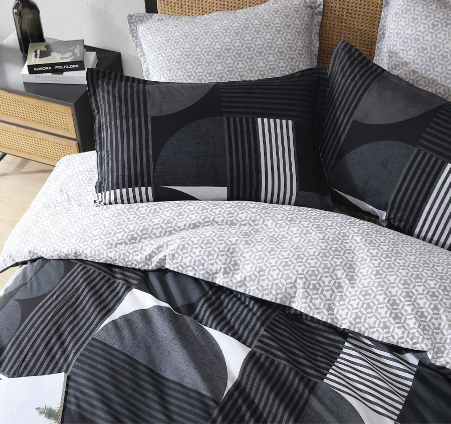 Taj Quilt Cover Set Range Black - Image 4