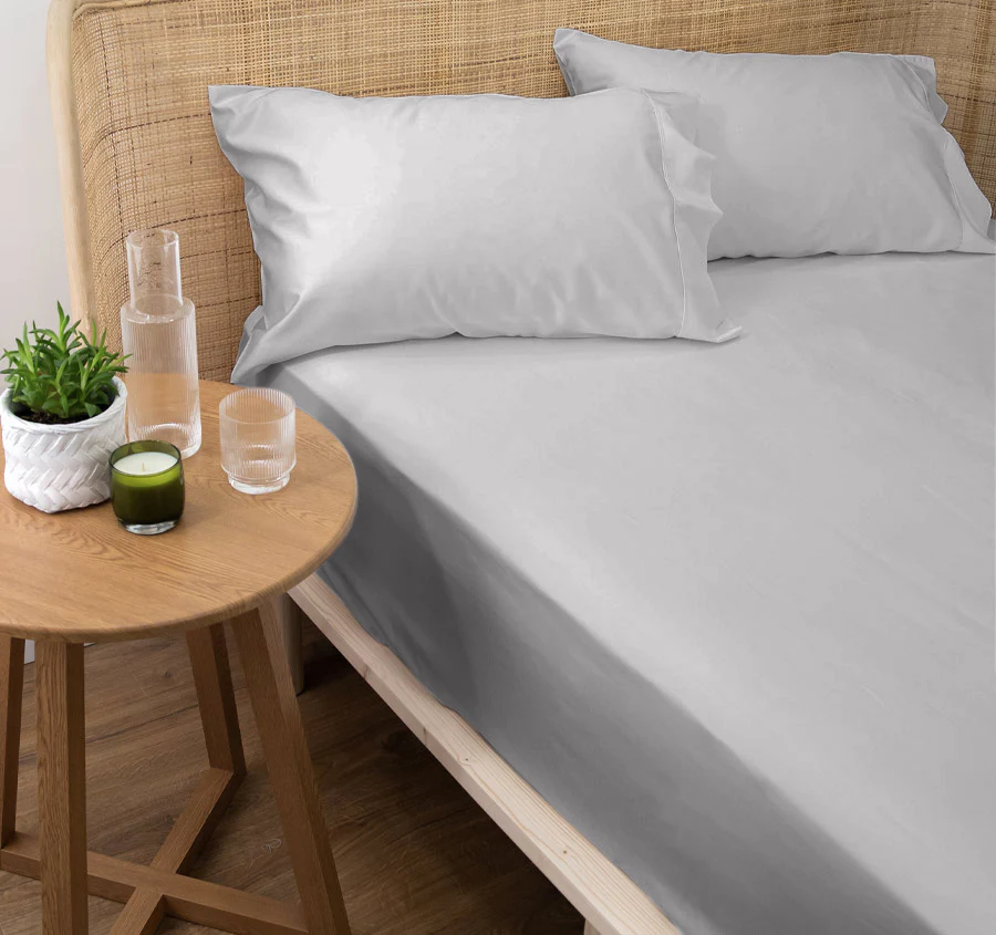 400THC Egyptian Luxury Mega Fitted Sheet Range Silver - Image 4