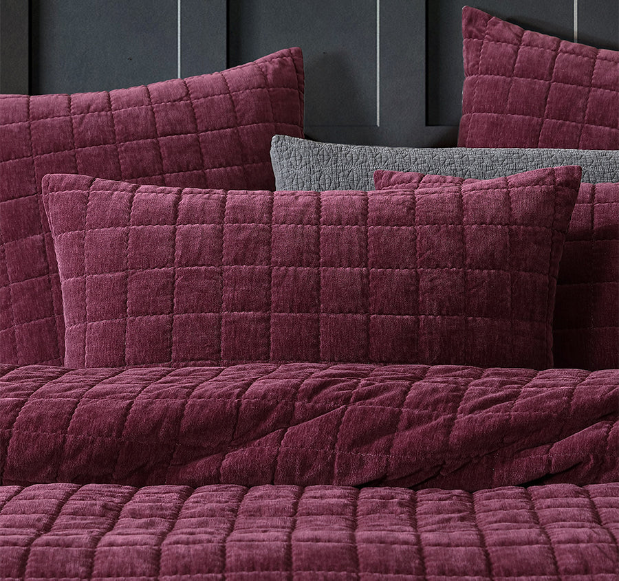 Apollo Quilt Cover Set Range Plum - Image 4