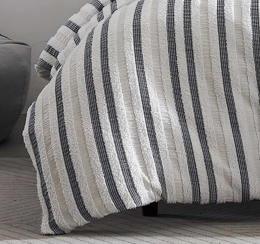 Boston Quilt Cover Set Range White - Image 3