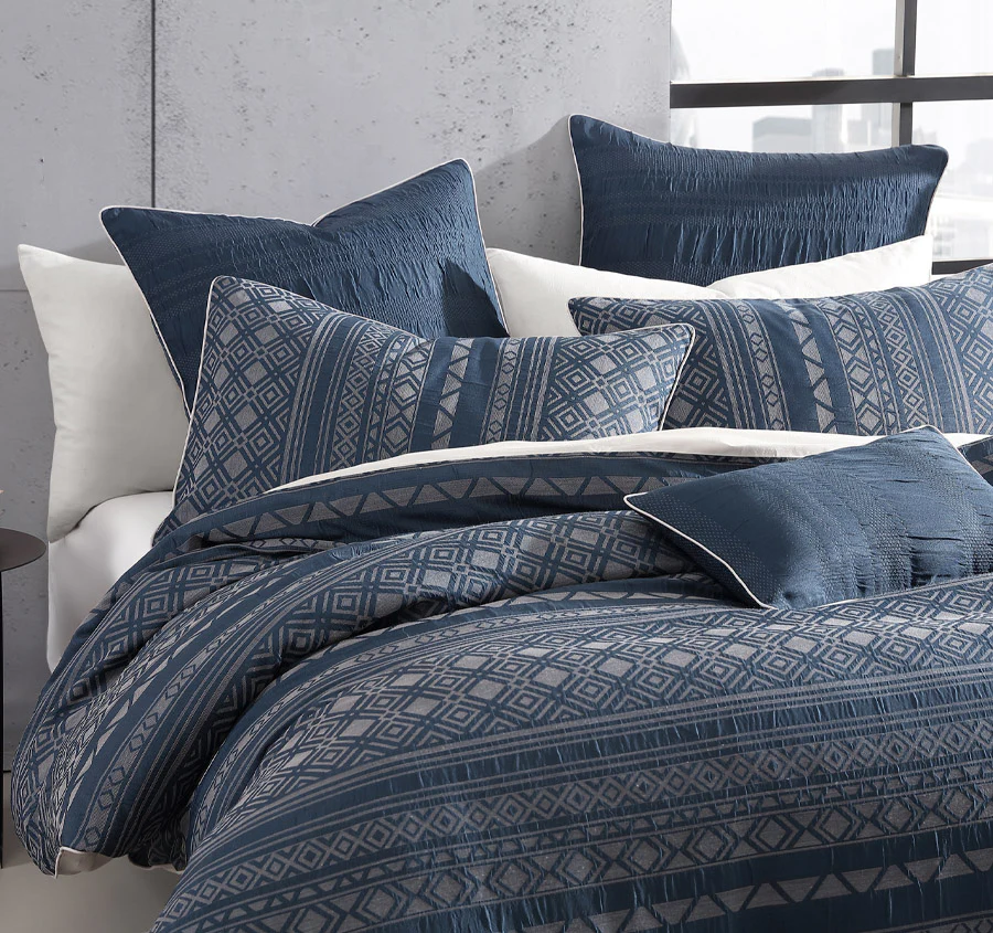 Orlando Quilt Cover Set Range Indigo - Image 5