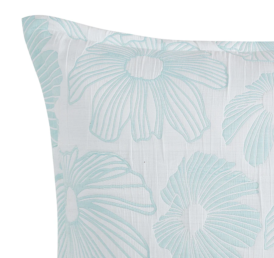 Poppi European Pillowcase Aqua - Image 2