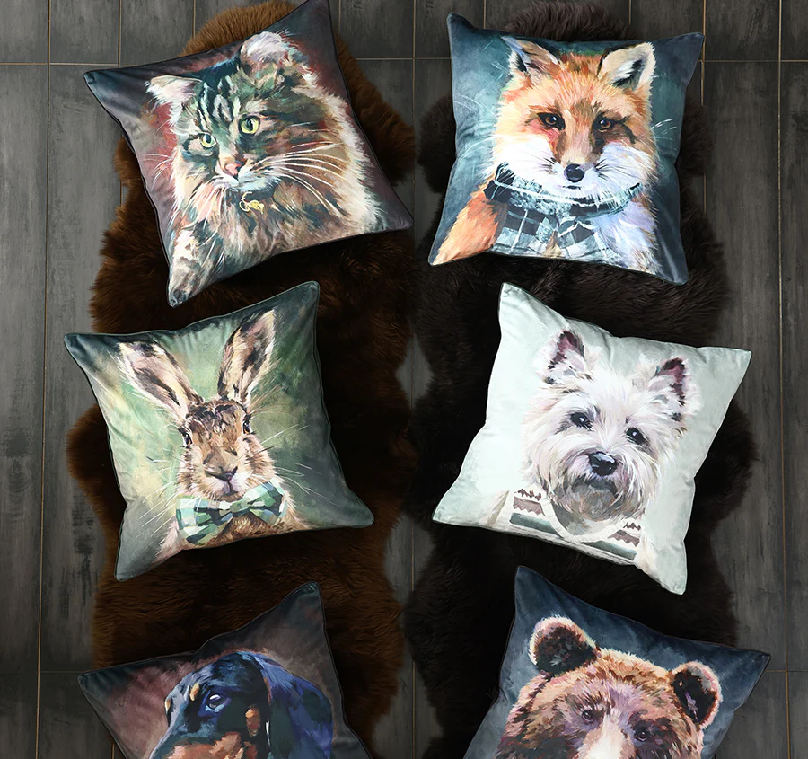 Pawtrait 50x50cm Filled Cushion Silverfox - Image 3