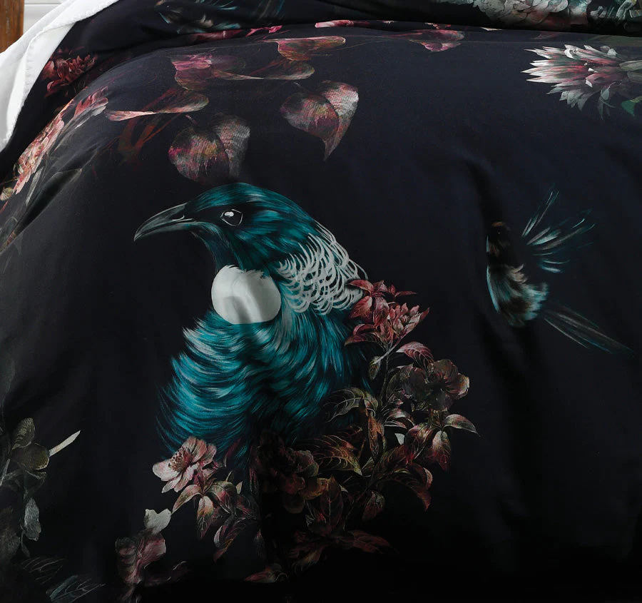 Tui Blossom Quilt Cover Set Range Black - Image 2