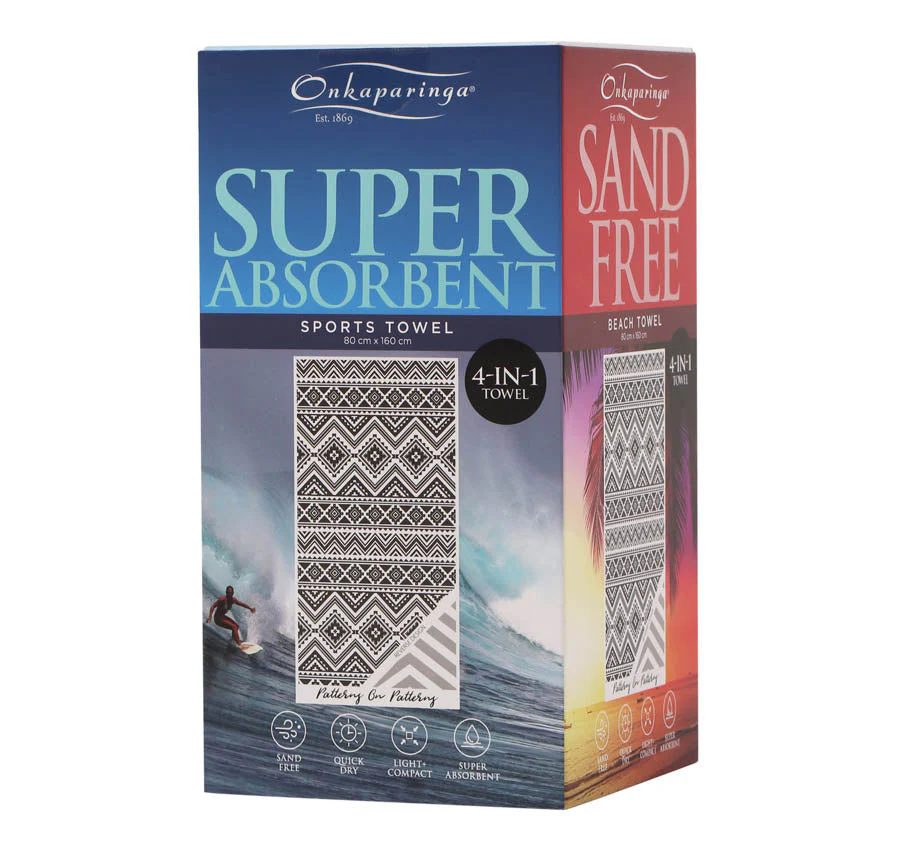 Sand Free 80x160cm Towel 4 in 1 Patterns on Patterns - Image 5