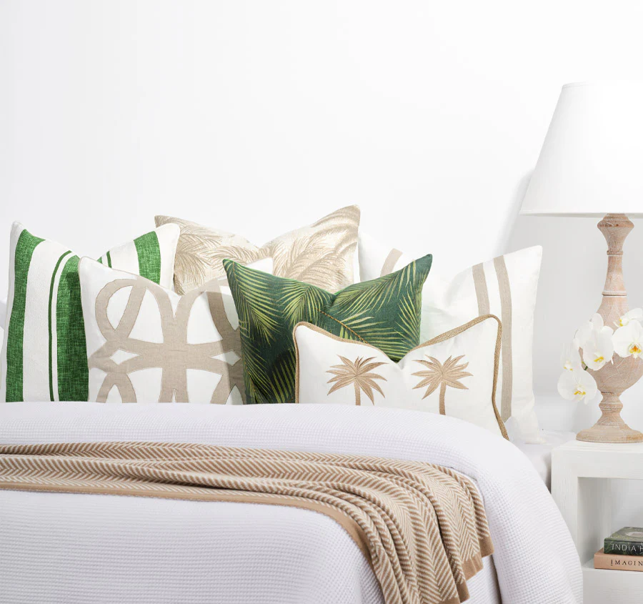 Leafy Palm 50x50cm Filled Cushion Green - Image 4