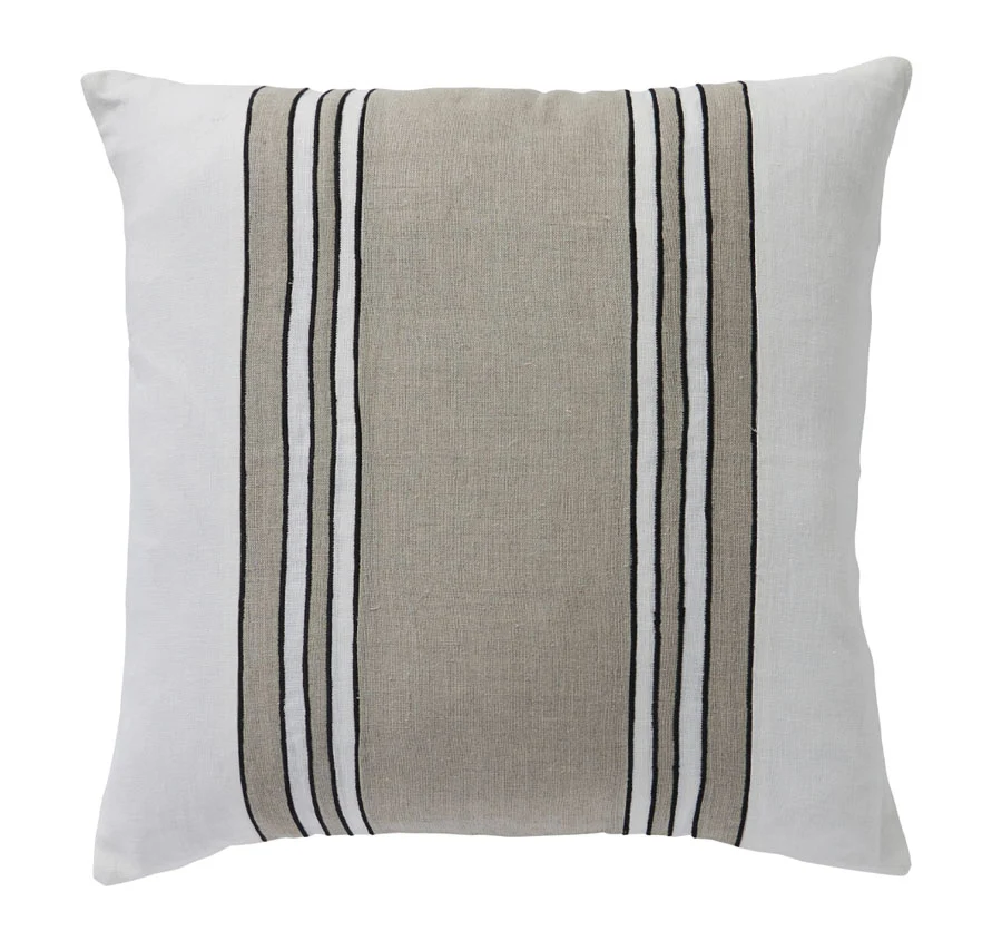 Linen Chateau Stripes 50x50cm Cushion Sand