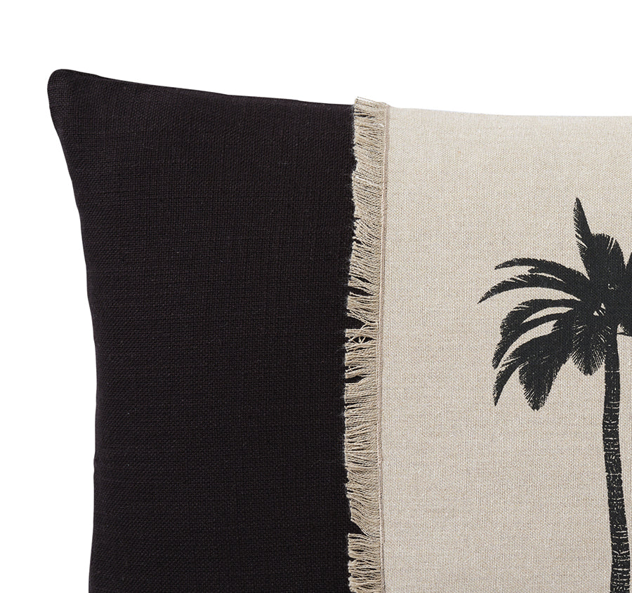 Montego Palm 30x50cm Filled Cushion Black - Image 2