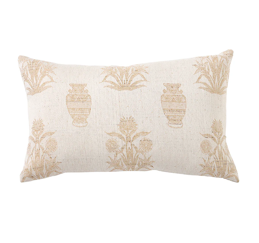 Papyrus Palm 30x50cm Filled Cushion Sand