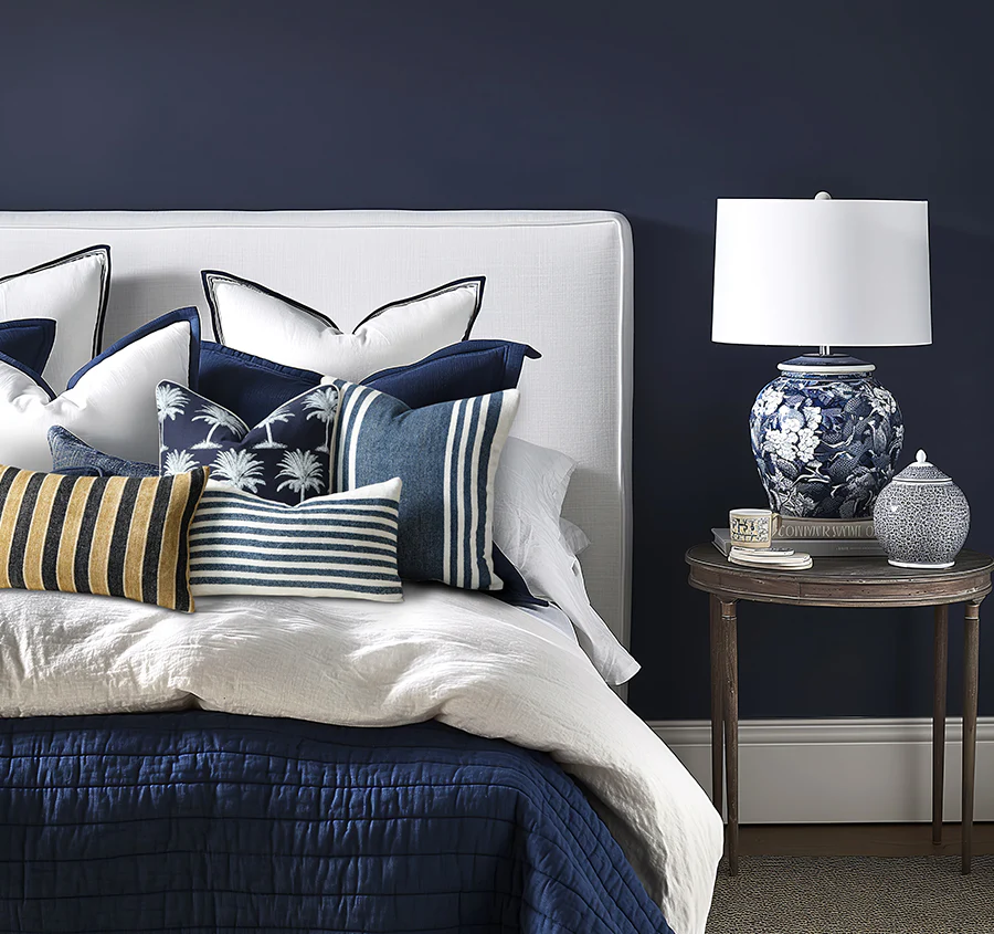 Rhode Island Stripe 30x50cm Filled Cushion Navy - Image 3