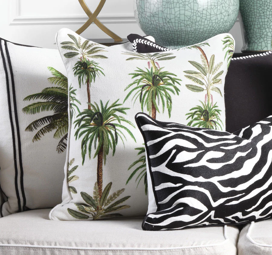 Zebra 30x50cm Filled Cushion Black - Image 4