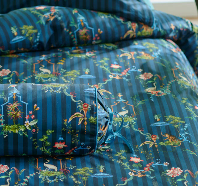 Singerie 22x70cm Filled Roll Cushion Dark Blue - Image 3