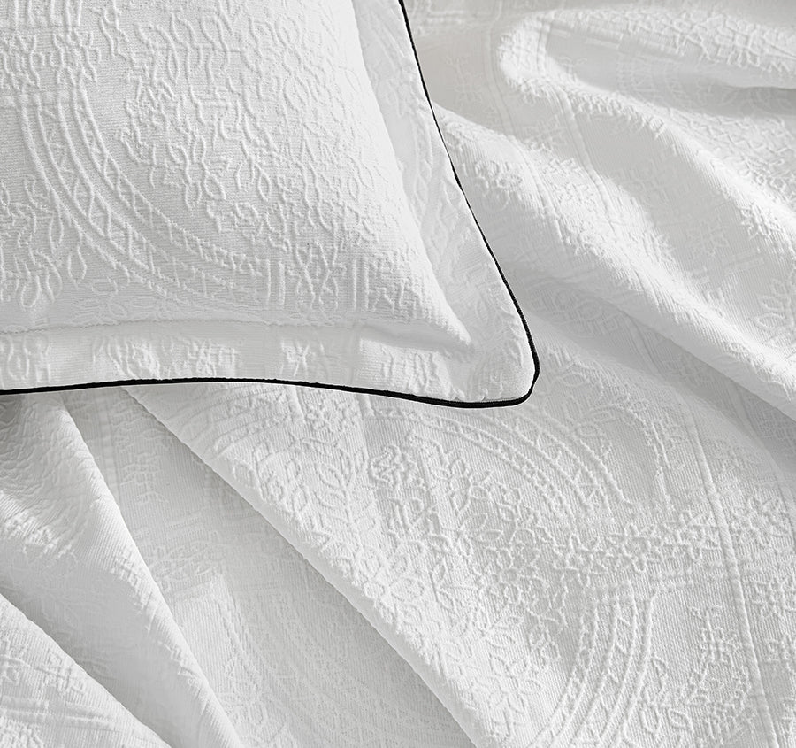 Catalina Quilt Cover Set Range White - Image 2