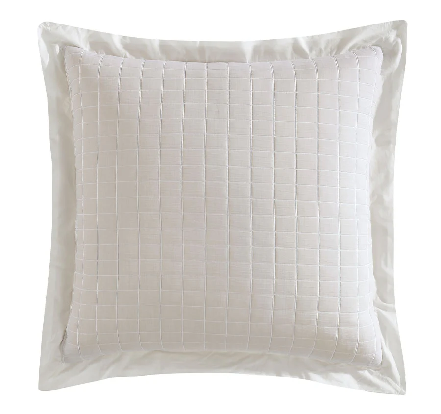 Kingston European Pillowcase Stone