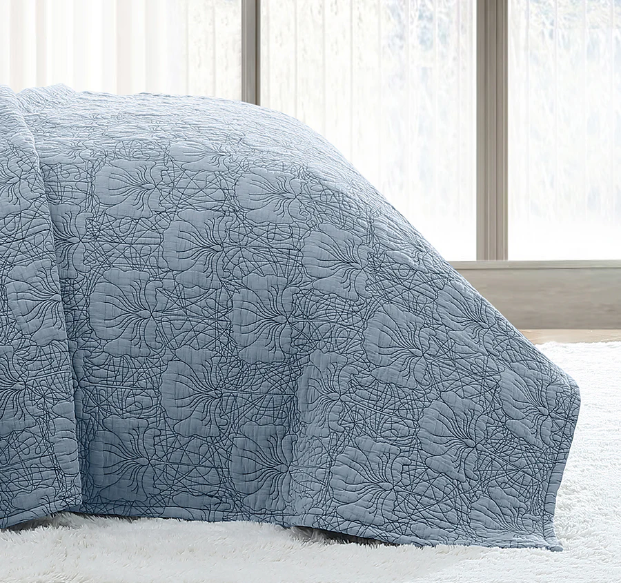 Lilian Bedspread Denim - Image 3