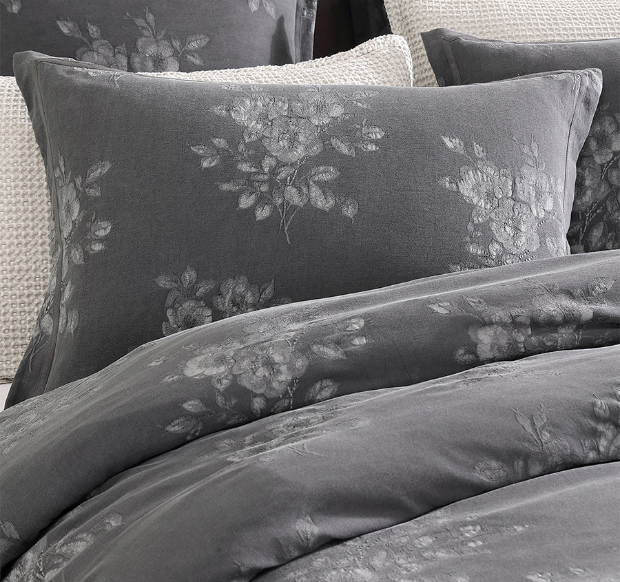 Maisey Quilt Cover Set Range Charcoal - Image 4