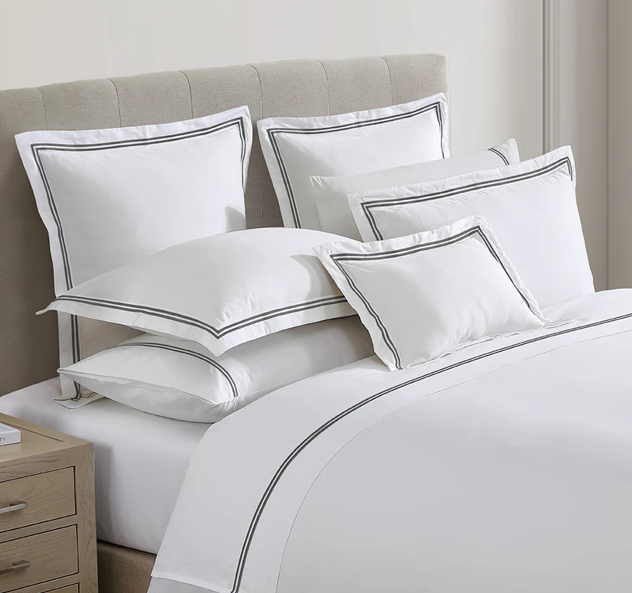 Santiago Quilt Cover Set Range Charcoal - Image 4