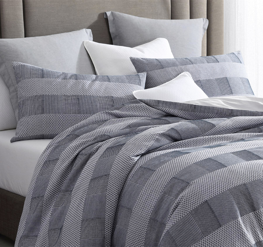 Subi Quilt Cover Set Range Navy - Image 5
