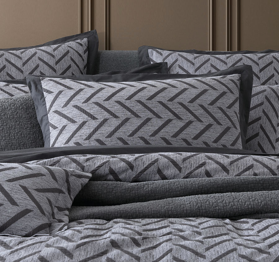 Westport Quilt Cover Set Range Charcoal - Image 4