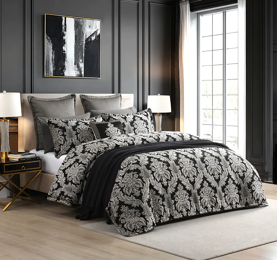 Greta Quilt Cover Set Range Black - Image 6