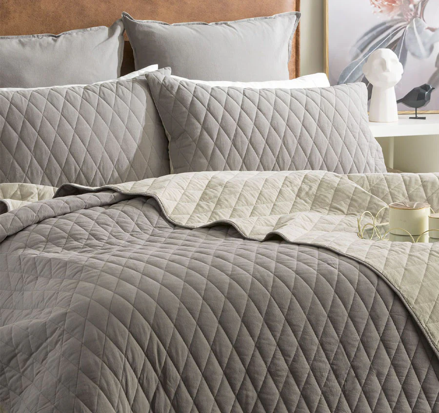 Diamante Coverlet Set Range Charcoal - Image 5