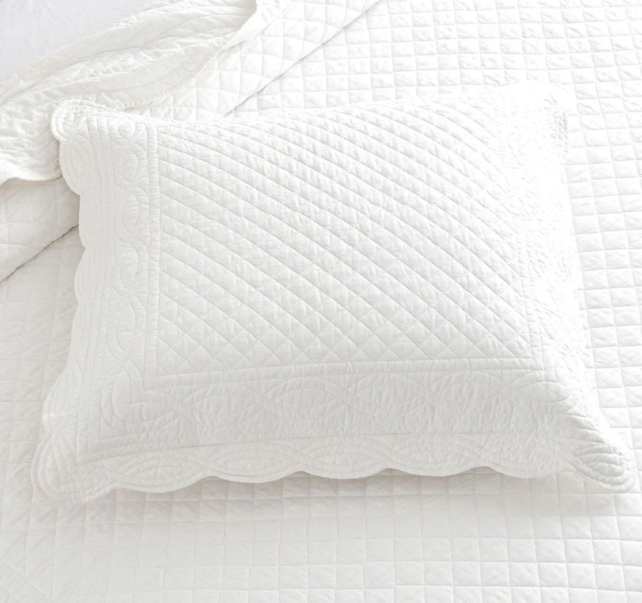 Scallop European Pillowcase Pearl - Image 2