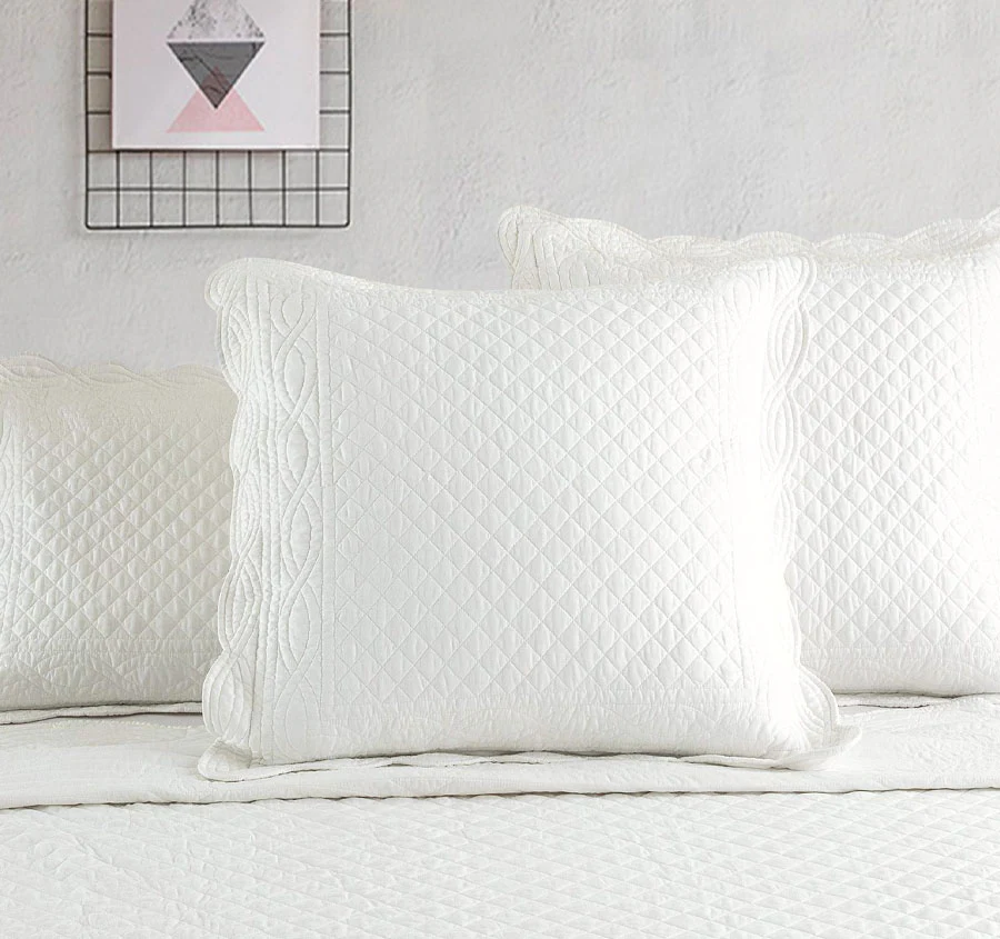 Scallop European Pillowcase Pearl - Image 3