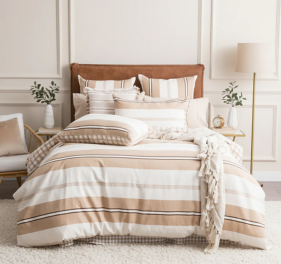 Stephine Stripe Quilt Cover Set Range