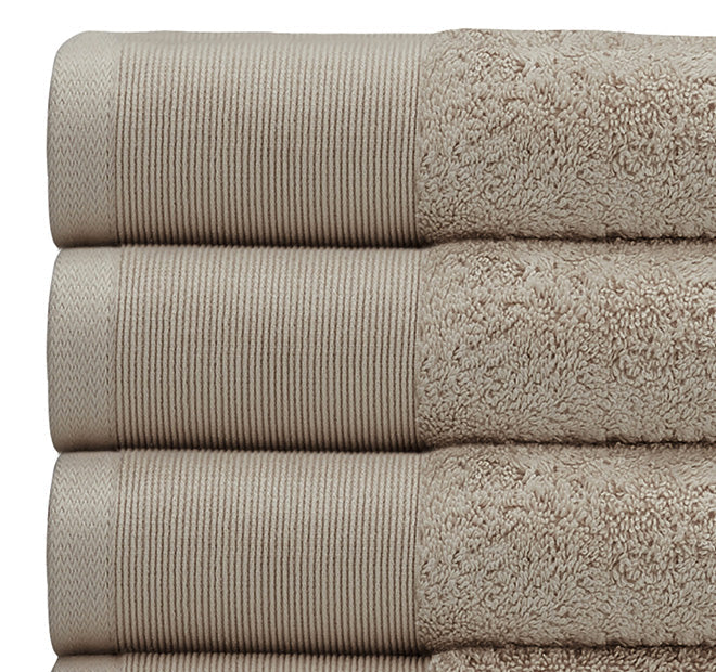 Vida Organic 630GSM Cotton Bath Towel Range Stone - Image 3