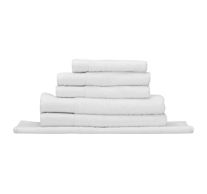 Vida Organic 630GSM Cotton Bath Towel Range White - Image 3